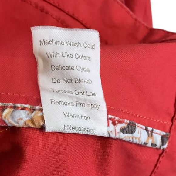 CAbi Red Fitted Cropped Jacket Blazer Women's Cotton Stretch Size 4 Career - Picture 13 of 13